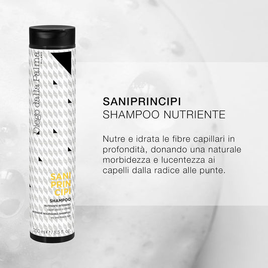 Diego dalla Palma | SANIPRINCIPI - Shampoo Nutriente Antiossidante, Nutre e Ripara le Fibre Capillari, per Capelli Secchi e Disidradati, 250 ml