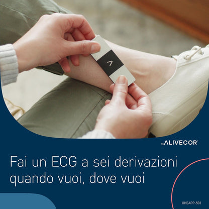 AliveCor KardiaMobile 6L ECG di livello medico | L’ECG Portatile a 6 Derivazioni | Rileva la Fibrillazione Atriale, Bradicardia e Tachicardia in Soli 30 Secondi | Distribuito da OMRON